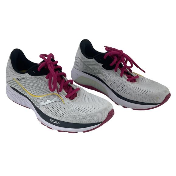 Saucony White/Pink Textile Running Athletic Shoes Women’s Size 9 Preowned - Picture 1 of 8